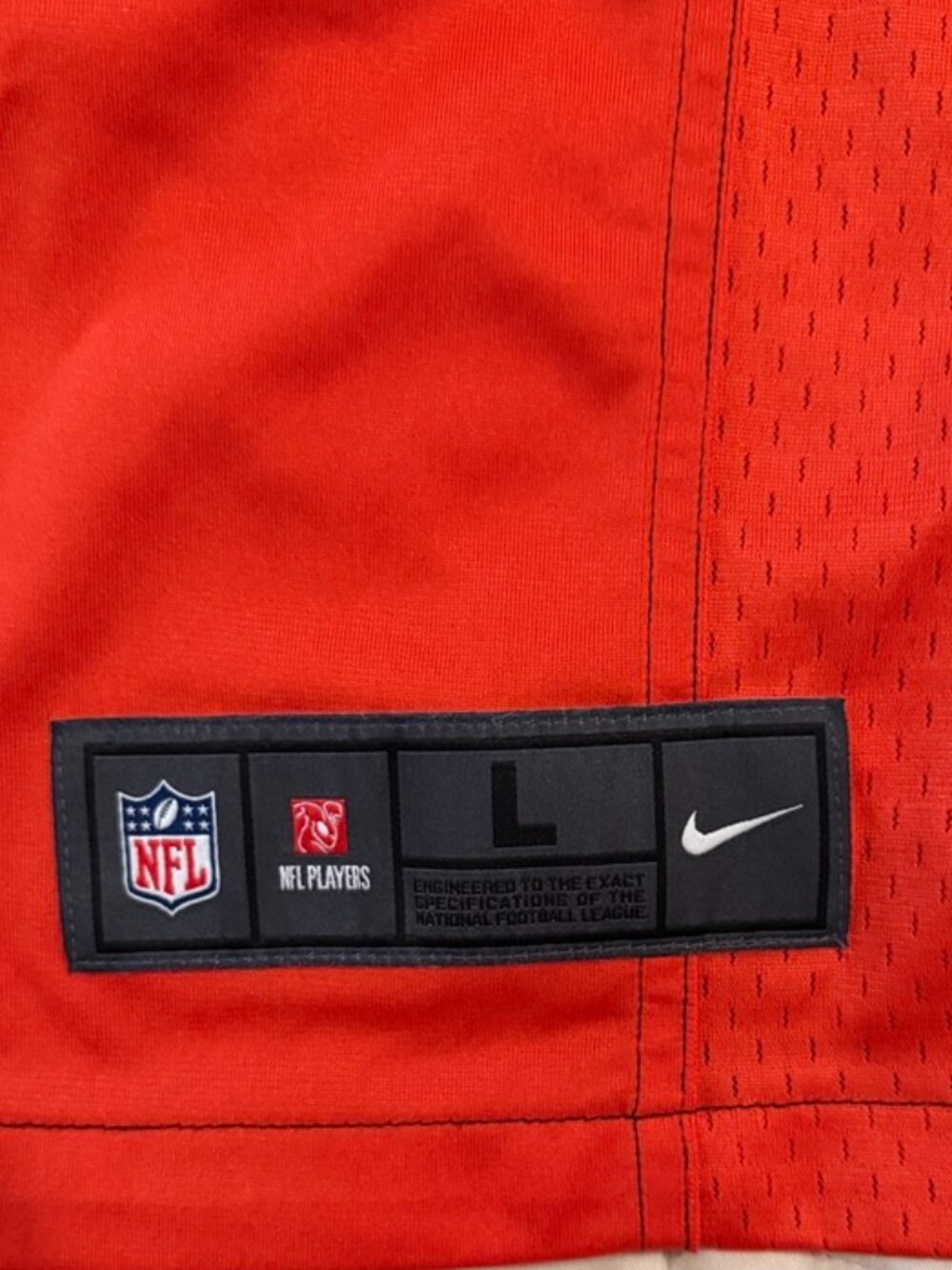 Nike men’s On Field Johnny Manziel Cleveland Browns orange and white Jersey. L - Picture 4 of 4